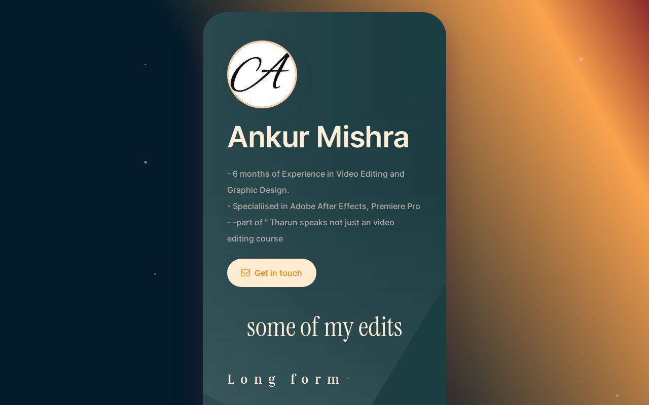 ankur's portfolio